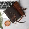 Diario in Pelle Antico Vintage con Bordi Irregolari e Chiave in Ottone Antico