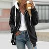 Sherpa Jacket for Women Winter Fuzzy Zip Up Fleece Sweatshirt Casual Warm Drawstring Hooded