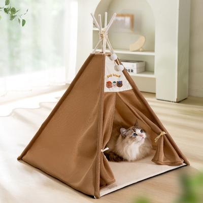 Neues Katzenzelt  Atmungsaktives Sandwich-Katzennest  Universell für alle Jahreszeiten  Sommer-Katzenbett  Hundebett Dreieckige Matte  Haustierbedarf