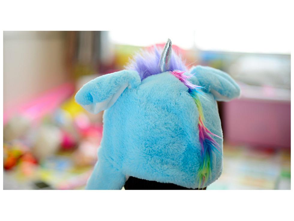 Adorable Unicorn Plush Hat with Moving Ears - Cute Pony Headgear for Kids & Adults