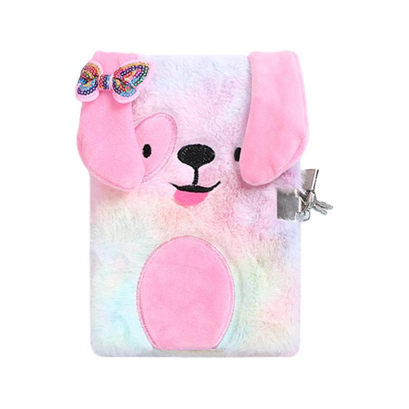 

Adorable Dog Plush Lock Diary - Children s Stationery & Gift Notebook A5 without Lock
