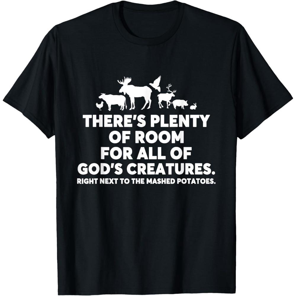 There s Plenty Of Room For All Of God s Creatures Quote T-Shirt XS чёрный