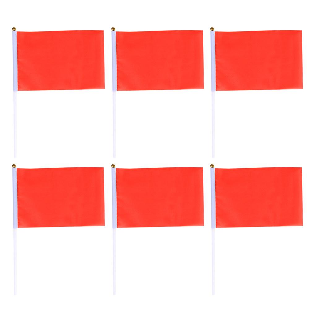 50 Stück Handwimpel Mini Polyester Unifarbene Quadratische Partyfahnen Feier Dekoration Wimpel Partybanner