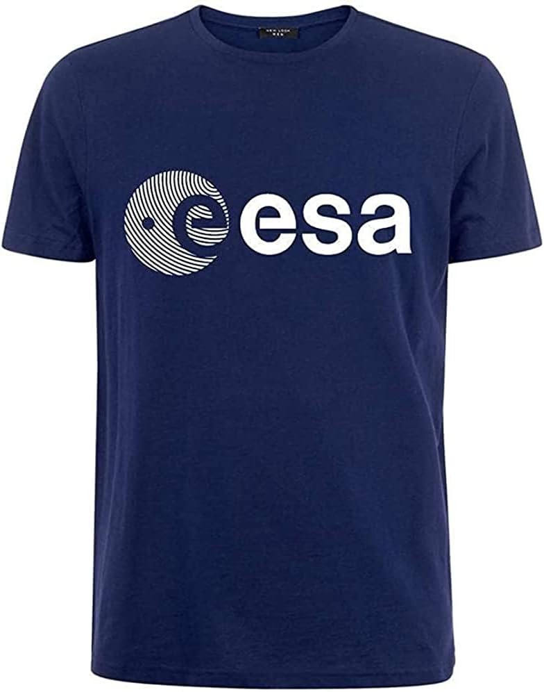 ESA Europe European Space Agency Symbol Space Nerd Geek Mens T Shirt L тёмно-синий