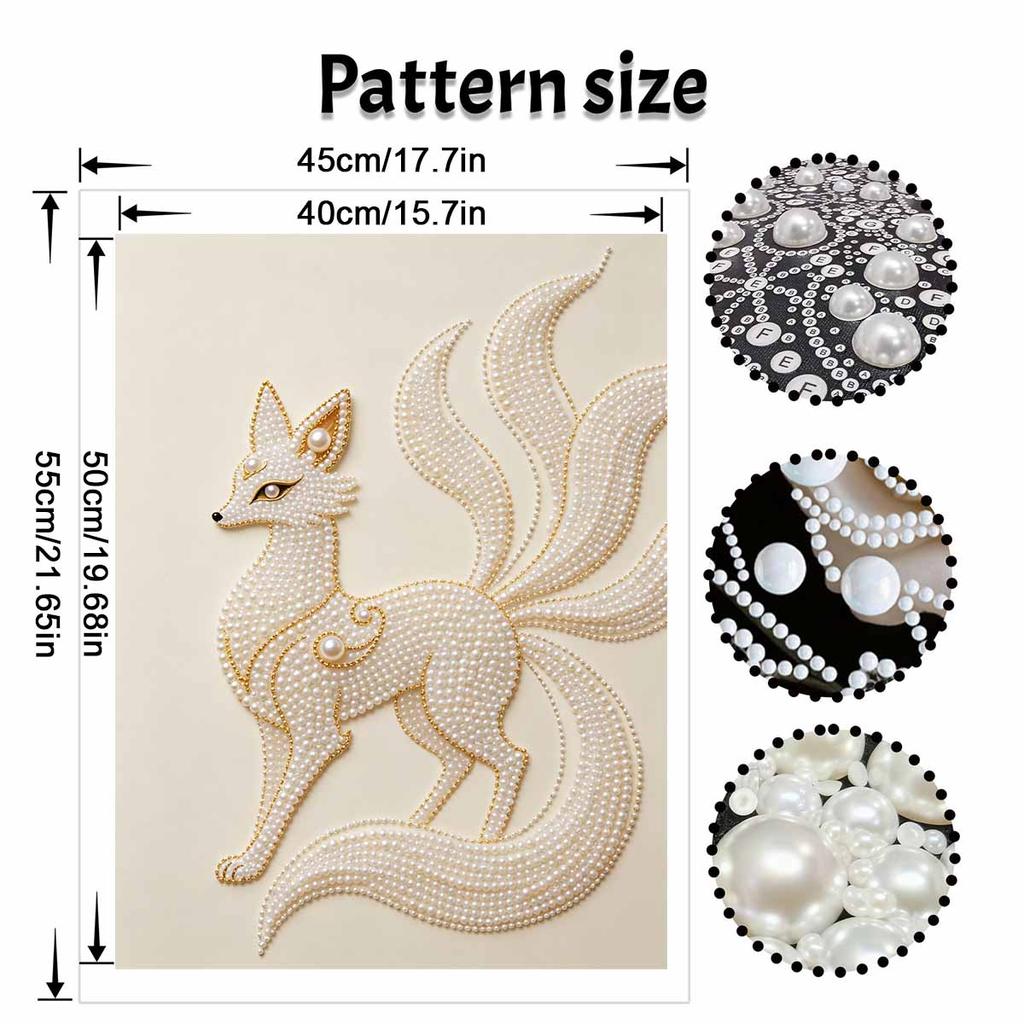 DIY Perlen Diamant Malerei Kits für Erwachsene und Anfänger, Elegantes Fuchs Funkelnde Malerei Handwerk Haus Wanddekoration handgemachtes Geschenk