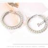 Gold & Silver Geometric Pearl Rice Bead Earrings - Trendy, Versatile, Retro E82