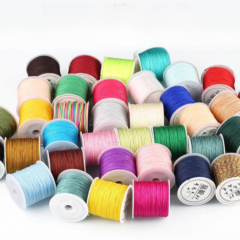 Jade Line Ne. 72: 50m Ručně tkaná DIY Korálková červená šňůra pro výrobu šperků