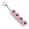 Schattige Siliconen Kattenpoot Fidget Toetsenbord Sleutelhanger 4 Toetsen Mechanische Schakelaar Tester Speelgoed Stressverlichter Tas Hanger voor Kattenliefhebber