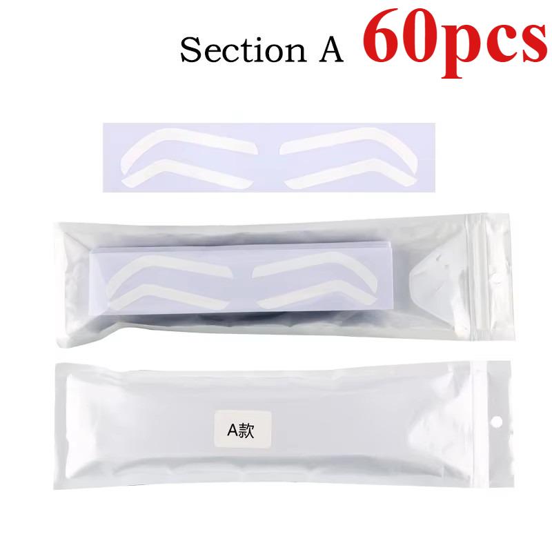 10/30/60PCS Disposable Eyebrow Design Stencil Eyebrow Tint Airbrush Auxiliary Sticker For Brows Shaping With Single