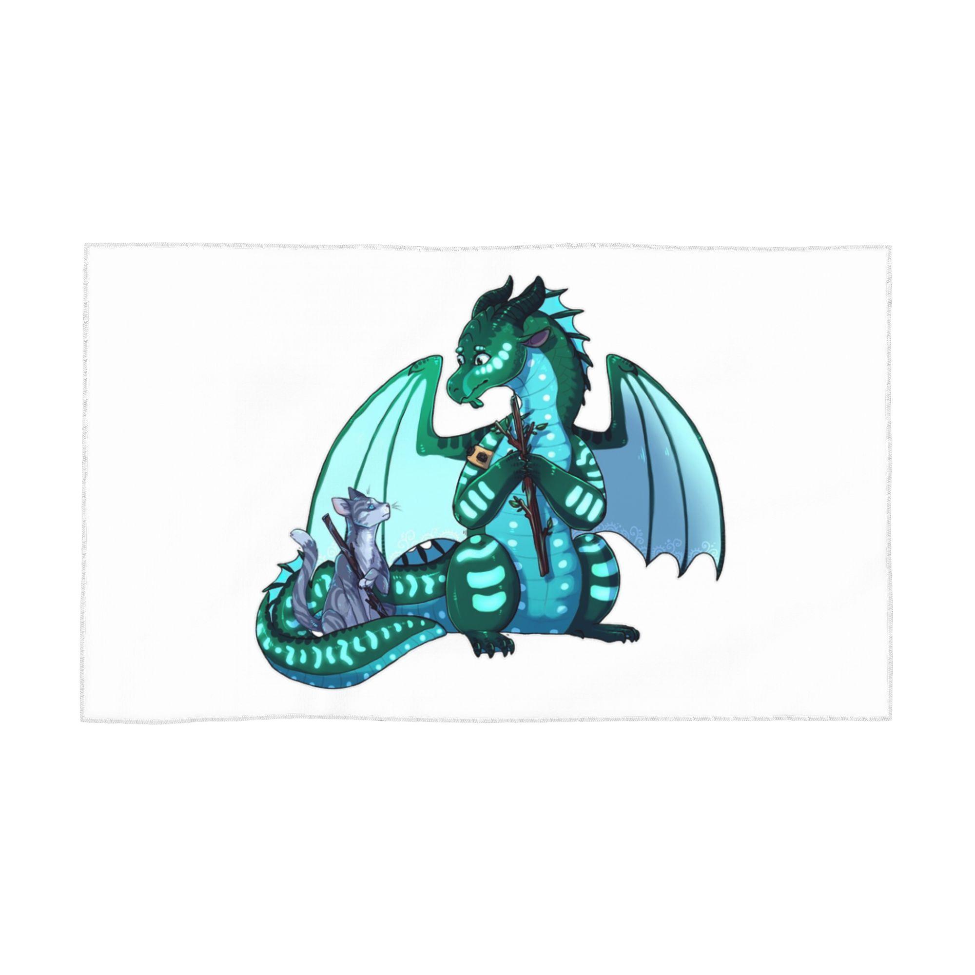 

Wings Of Fire & Warriors - Turtle And Jayfeather Soft Face Towel Quick Dry Pool Bath Cotton Towels Breathable W30*H60(CM)