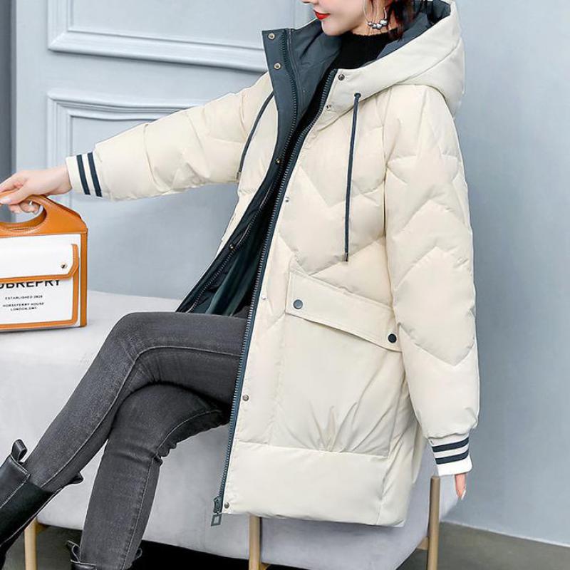 Cappotti e giacche da donna imbottiti in cotone moda Parka invernale con cerniera Feminimo Abbigliamento nero
