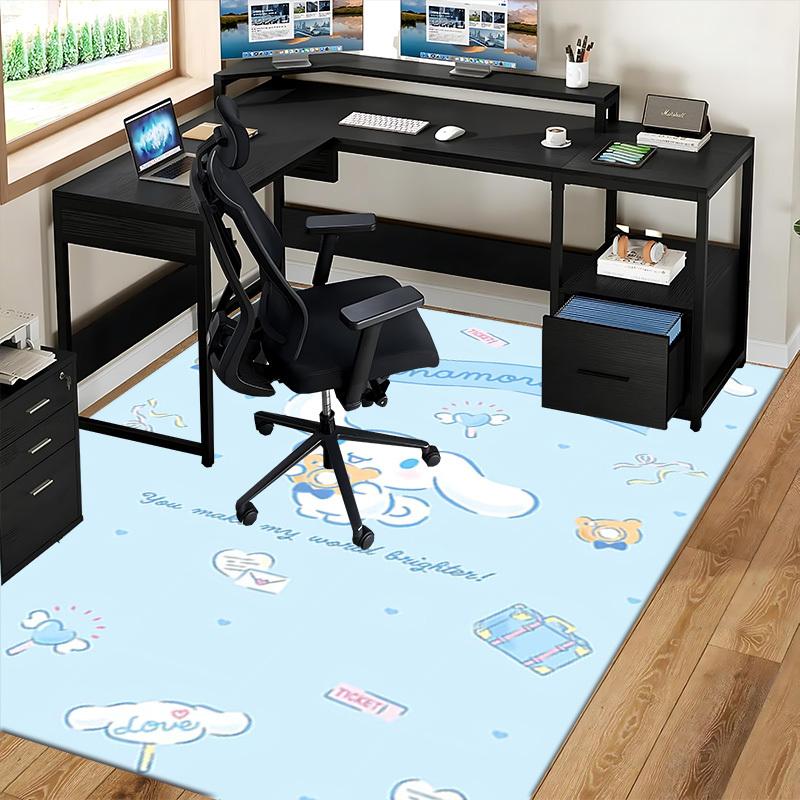 Cinnamoroll Anime Cartoon Design Chair Mat Non-Slip Carpet for Office Home Decoration Living Room Bedroom Game Room Dormitory.E080
