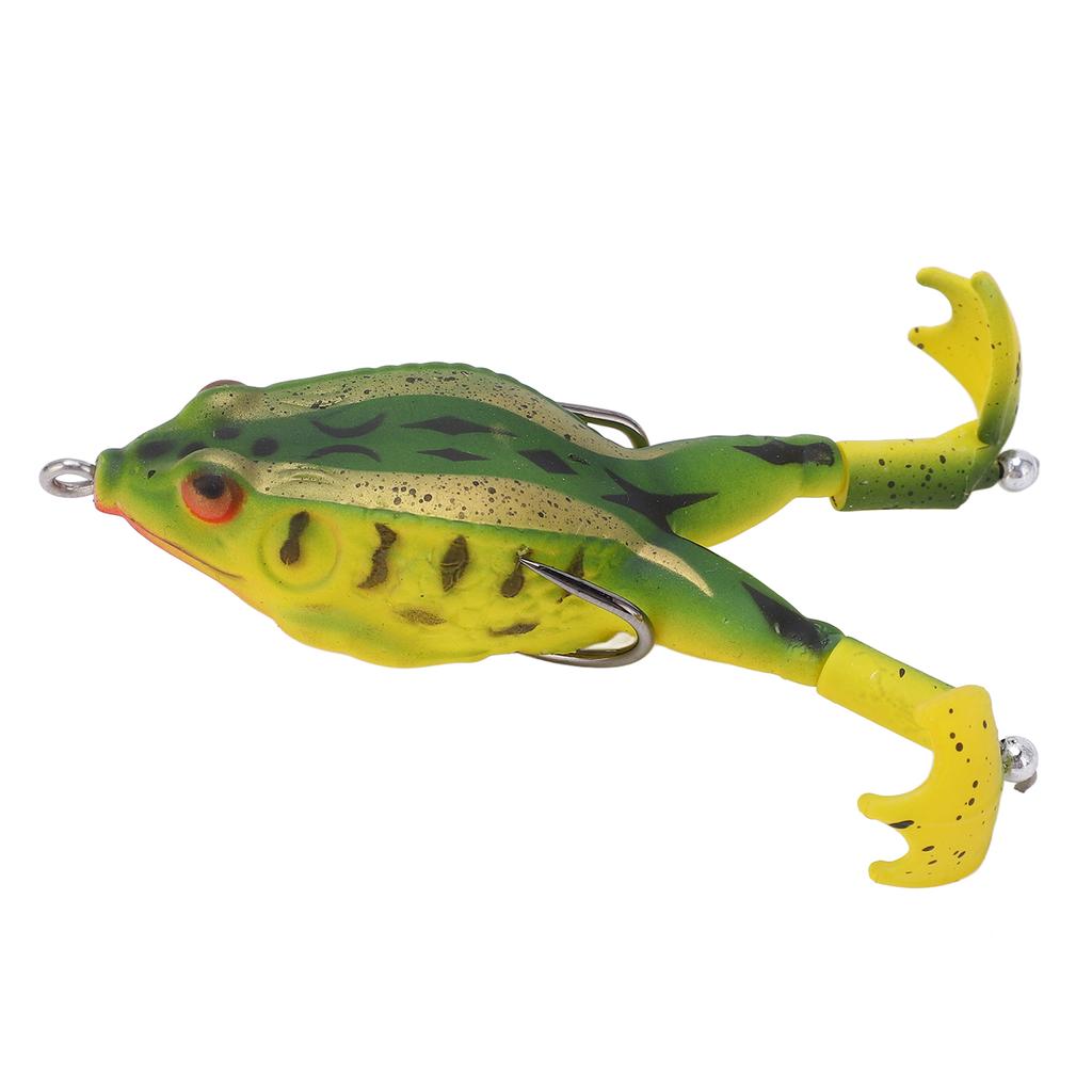 Przynęta Żaba Miękki Silikon Sztuczna Przynęta Żaba Grzmotu Przynęty Wędkarskie z Podwójnymi Śmigłami Złota