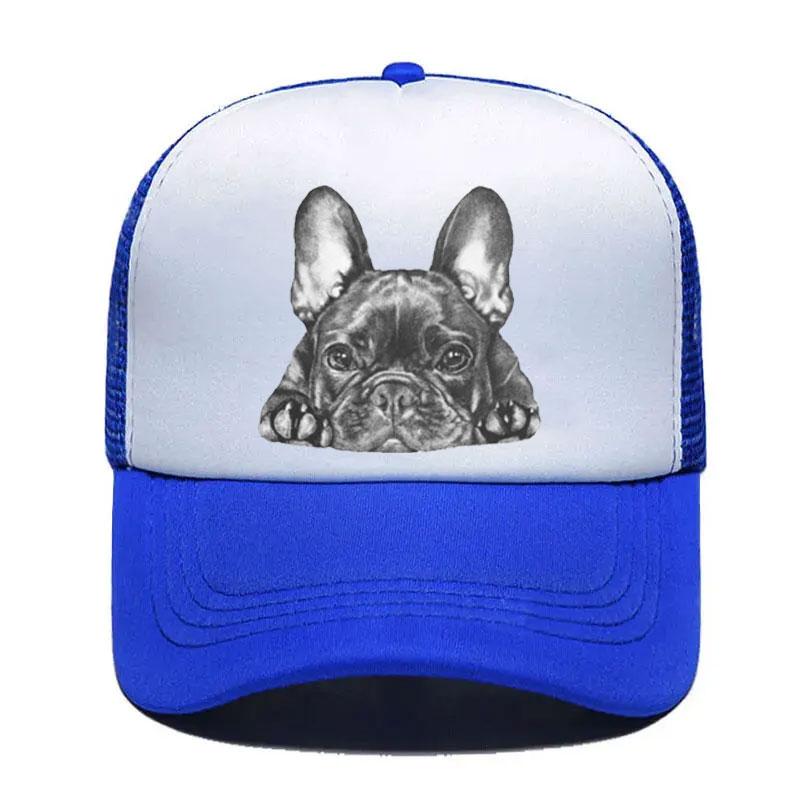 New Fashion Unisex Frenchie Dog French Bulldog Trucker Hat Adult Adjustable Baseball Cap Women Men Outdoor Snapback Hats