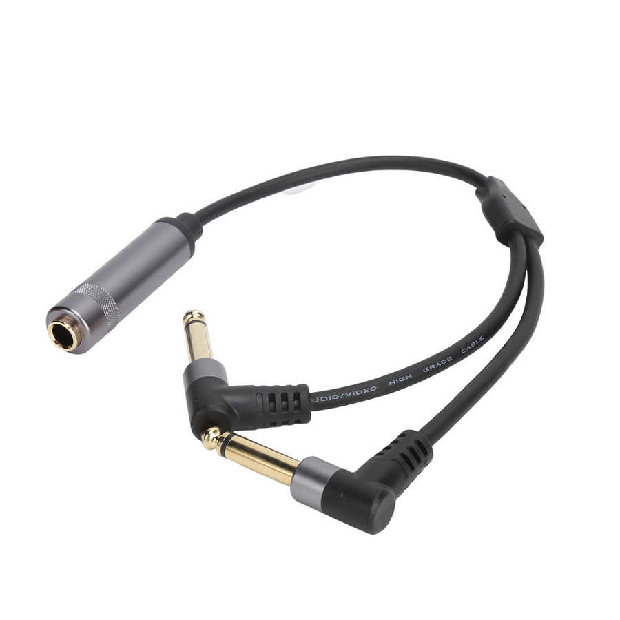 6.35 mm TRS Stereo to Dual 6.35mm TS Mono Y-Splitter Insert Cable 6.5mm Female to Male Audio Breakout Cable for Speaker MixerGood product