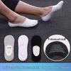 168-Needle Men's Solid Color Invisible Cotton Socks - Breathable, Sweat-Absorbent, Low-Cut, Silicone-Enhanced Boat Socks for Summer