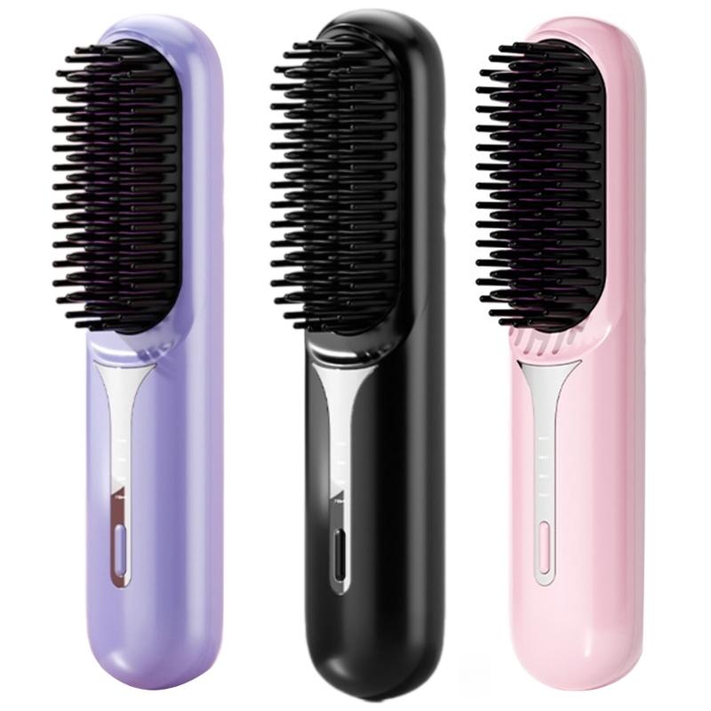 Fashion Hair Straightener Brush With Cordless And Rechargeable Hairdress Accesories Stylong Tool For Easy Use