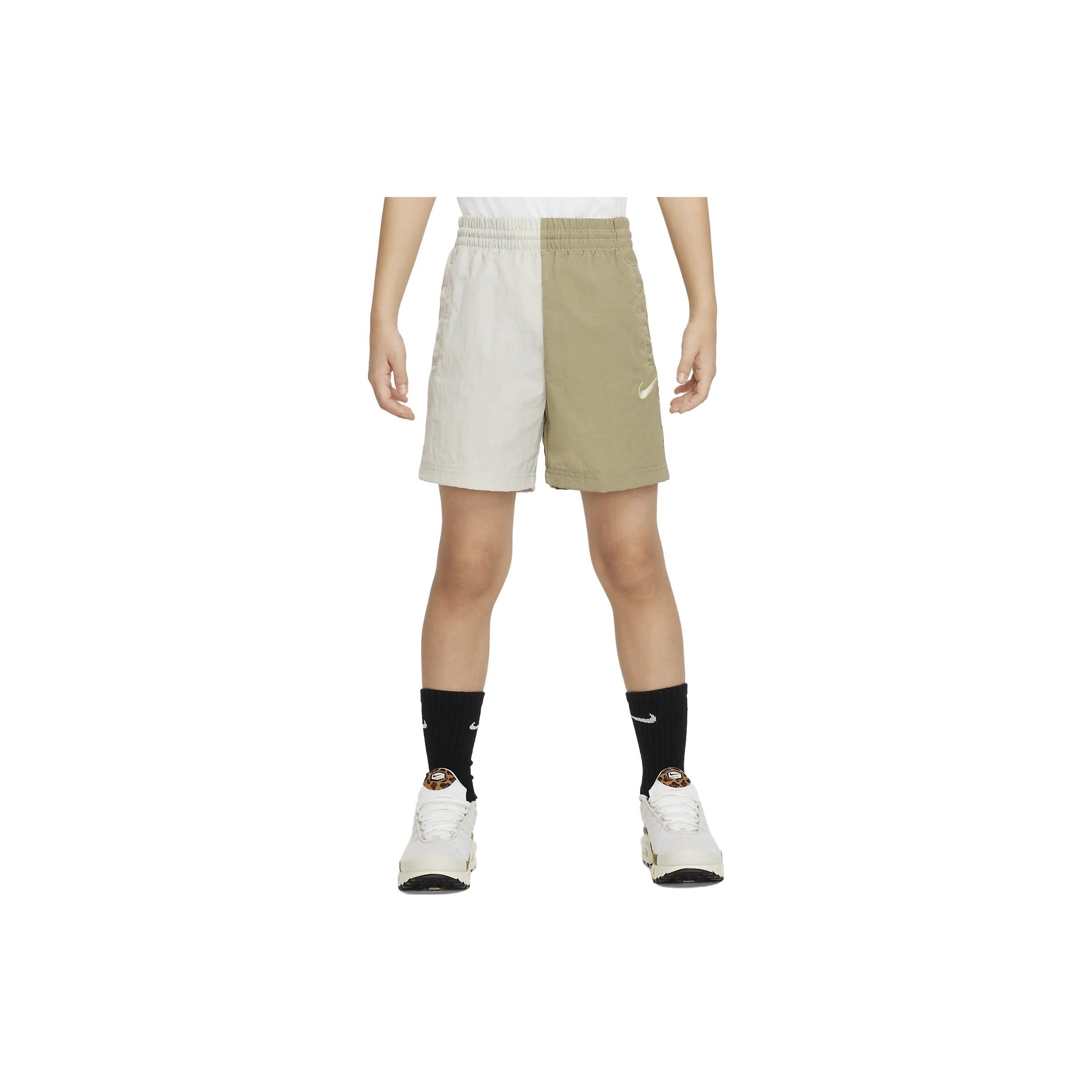 

Nike Color Block Brand Logo High Waist Drawstring Shorts Kids shorts FB1327-276