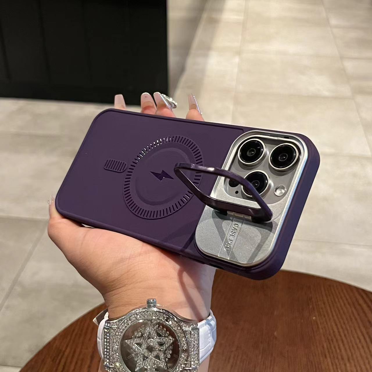 

For IPhone 16 Promax Phone Case for Apple 13/14/15 Silicone Lightning Magnetic Bracket Soft Protective Cover For Apple 11Promax