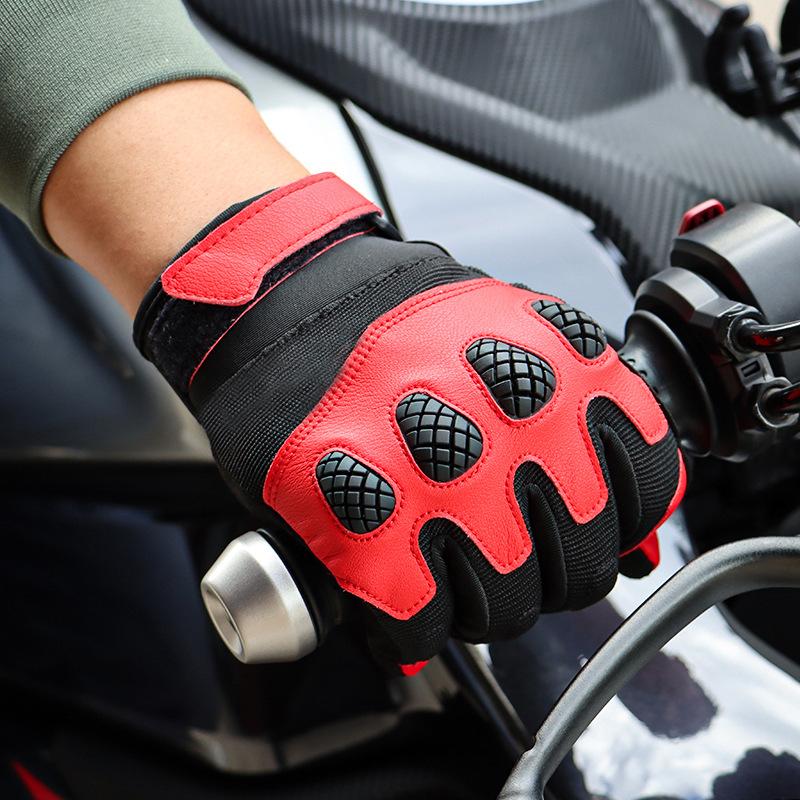 Outdoor mountaineering protective knuckle breathable shock absorption wear-resistant non-slip anti-drop motorcycle gloves