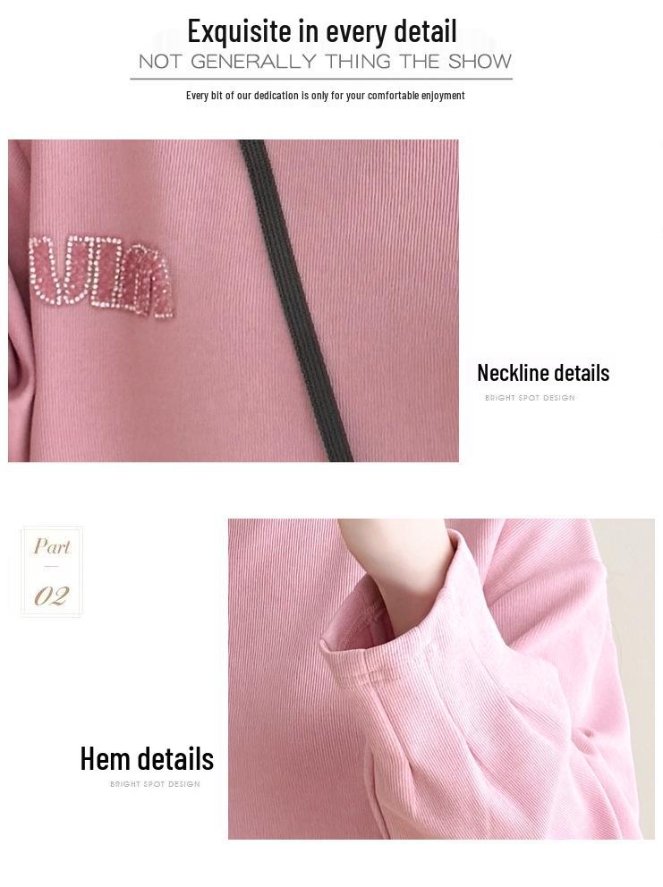 Herbst Umstandsmode 2026: Lockerer Mid-Length Plus Size Hoodie für trendige Mamas