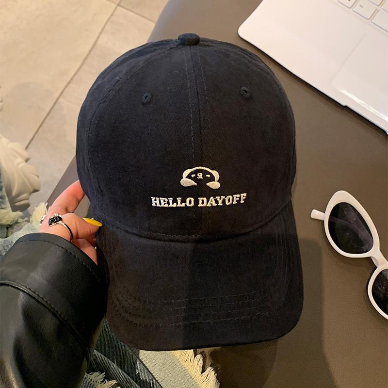 Trendy Purple Wide Brim Baseball Hat Women Soft Top Duckbill Cap Wear Leisure