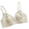 Rabbit Ears Milk Leather Traceless Underwear Women's Gathering Anti-sagging Large Breasts Small Thin No Steel Rim Bra