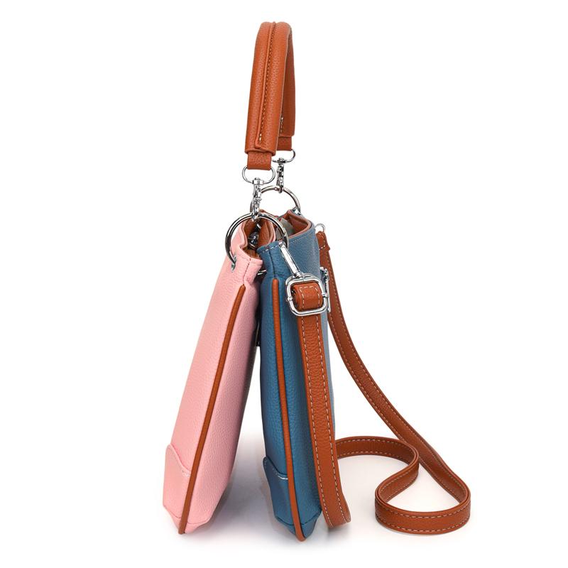 Women Handbag Patchwork Shoulder Messenger Office Work PU Leather Female Tote Bag Ladies Luxury Handbag Fashion Elegant Shoulder Bags