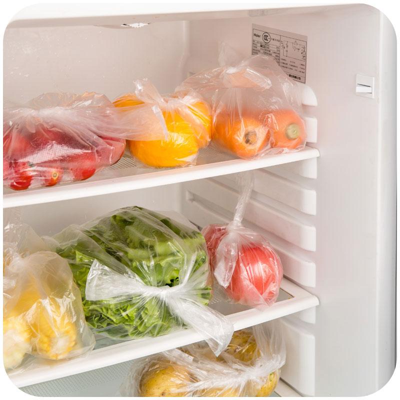 100pcs/pack Vest Food Storage Bags Portable Refrigerator Fruit And Vegetable Bags Saran Wrap
