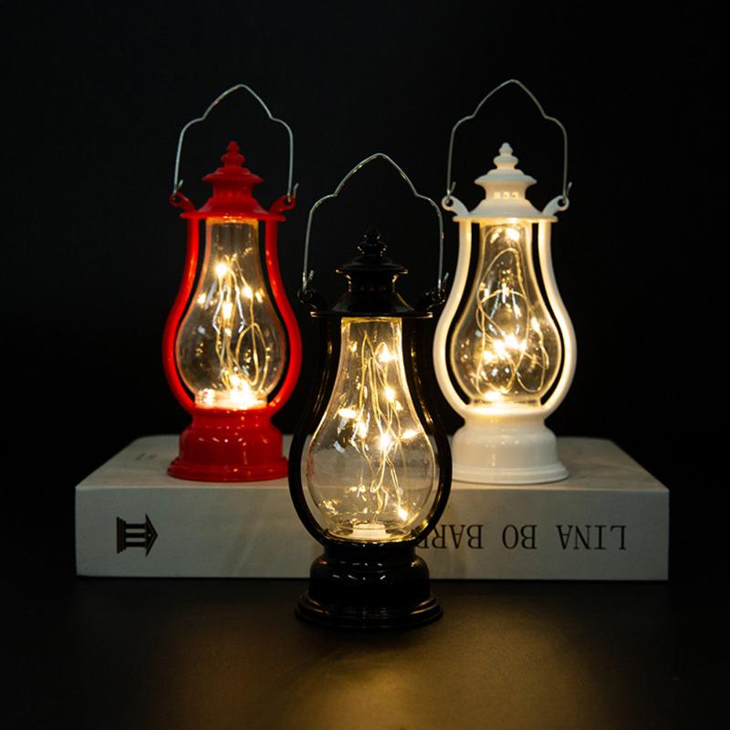 Retro Led Oil Lamp Wine Pot-shaped Copper Wire String Light Portable Night Lights Ornament For