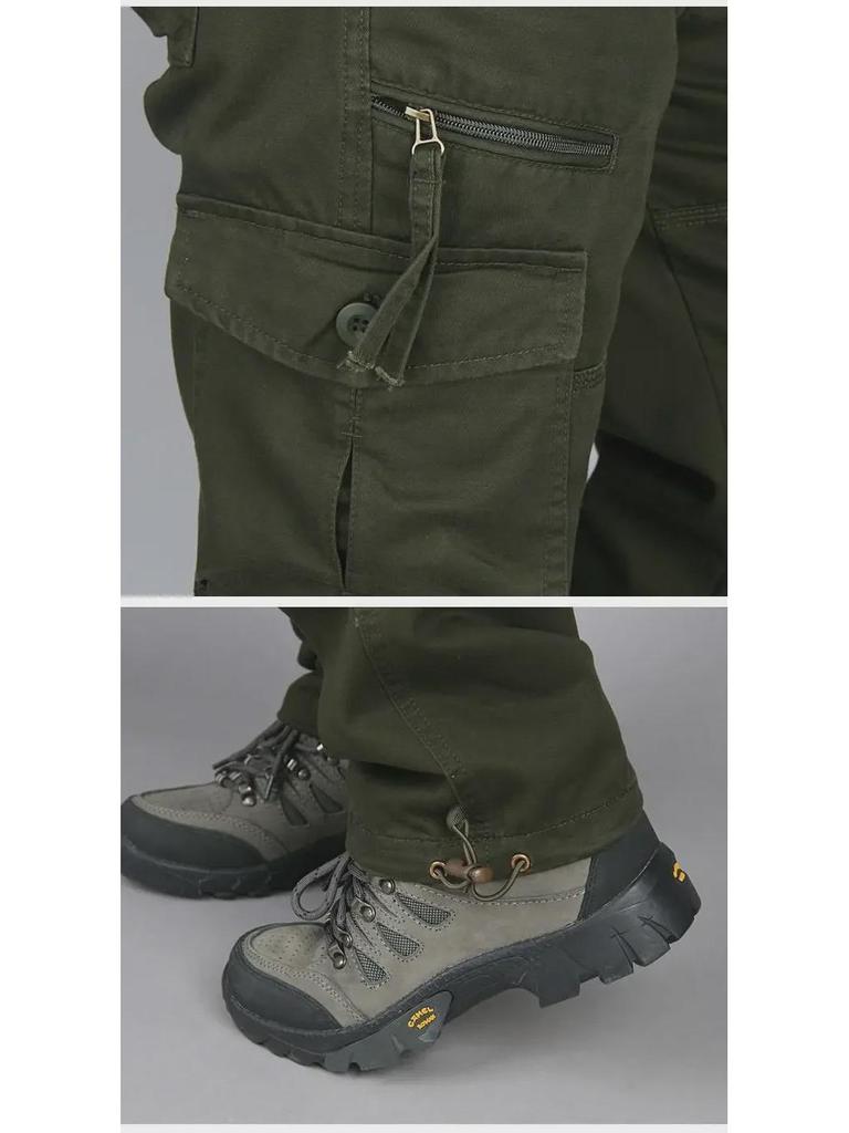 Men's Spring Loose Straight Sports Casual Trousers - Durable Outdoor Wear-Resistant Overalls