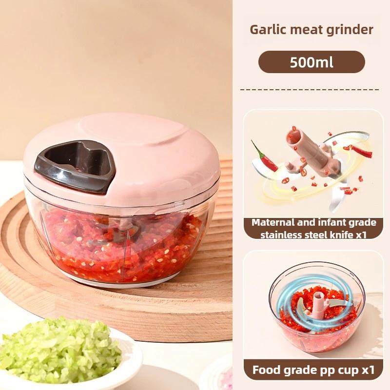 

Manual rope stirrer meat grinder garlic blender auxiliary food such as scallion ginger garlic puree shrimp puller garlic grinder