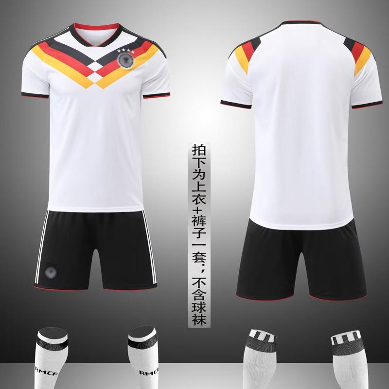 Sada fotbalových dresů s krátkým rukávem pro dospělé a děti, pánské a dámské dresy Brazílie, Argentiny, Německa, zápasové a tréninkové dresy, domácí a venkovní