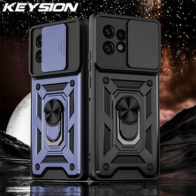 KEYSION Shockproof Case for Motorola Edge 40 Pro 30 Ultra 30 Fusion Slide Camera Lens Protection Phone Cover for MOTO Edge+ 2023