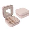 Earrings Storage Multifunctional Jewelry Storage Case With Mirror Leather Jewelry Box Portable Elegant Jewel Holder Travel Use