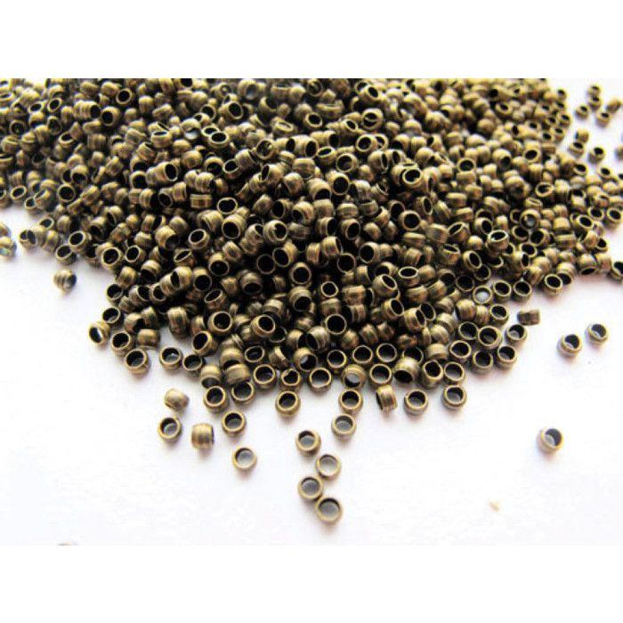 Perles à écraser (Plombs) 2mm Bronze 60 pièces