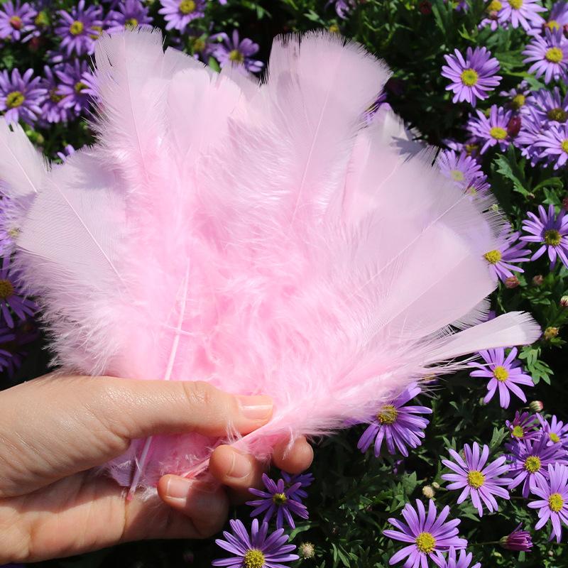 50Pcsdiy Handmade Feathers Flat Turkey Feathers Large Head Piece Feathers, Mask Decorative Clothing Material