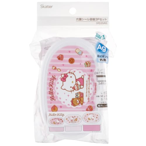 Skater Bento Box Hello Kitty Sweets Sanrio 860ml Set of 3 Seal Container Storage Container Girls Made in Japan SRS3SAG-A
