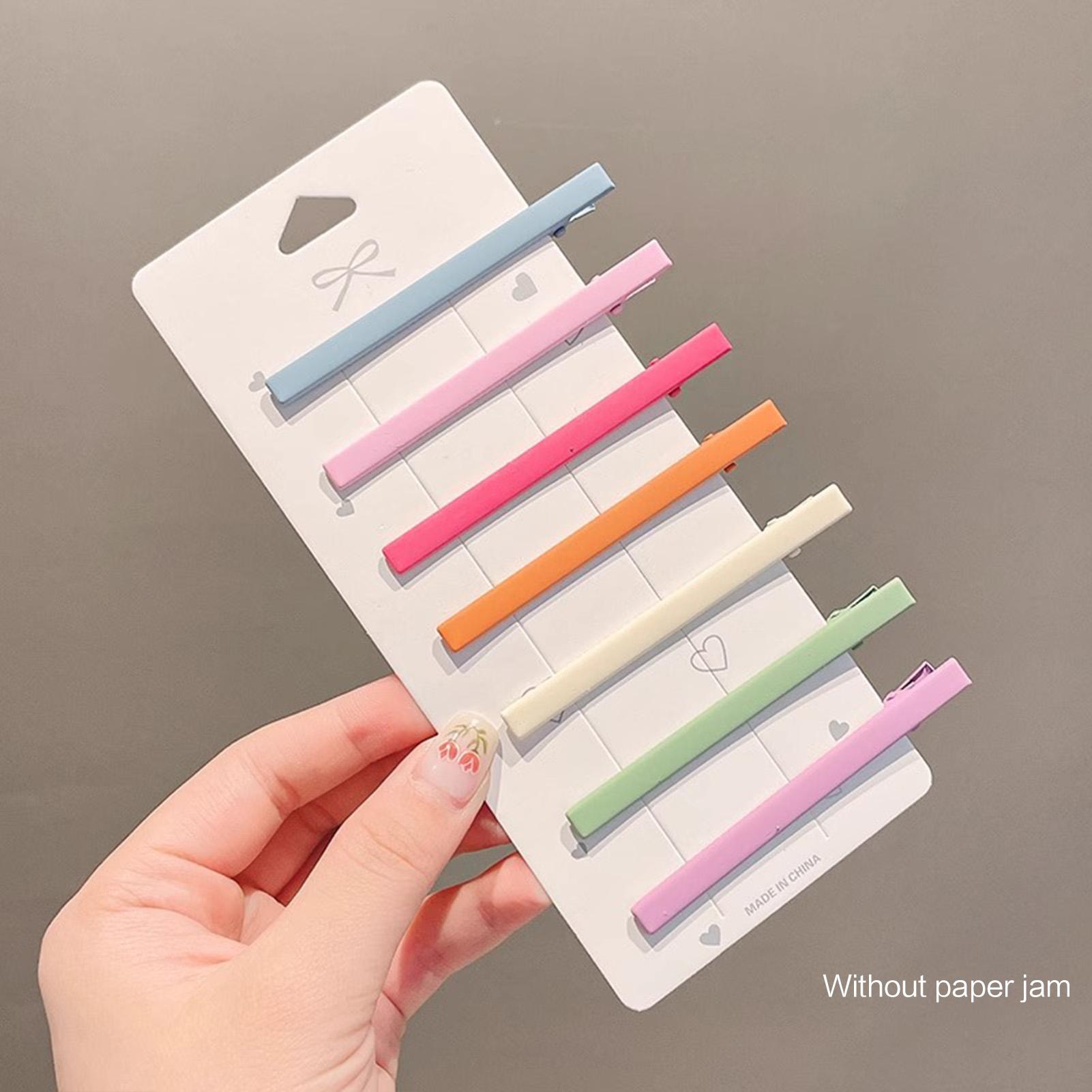Resin Hair Clips Colorful Straight Style Non Slip Grip For Bangs And Side Hair Styling, Lightweight Durable Clips For Women