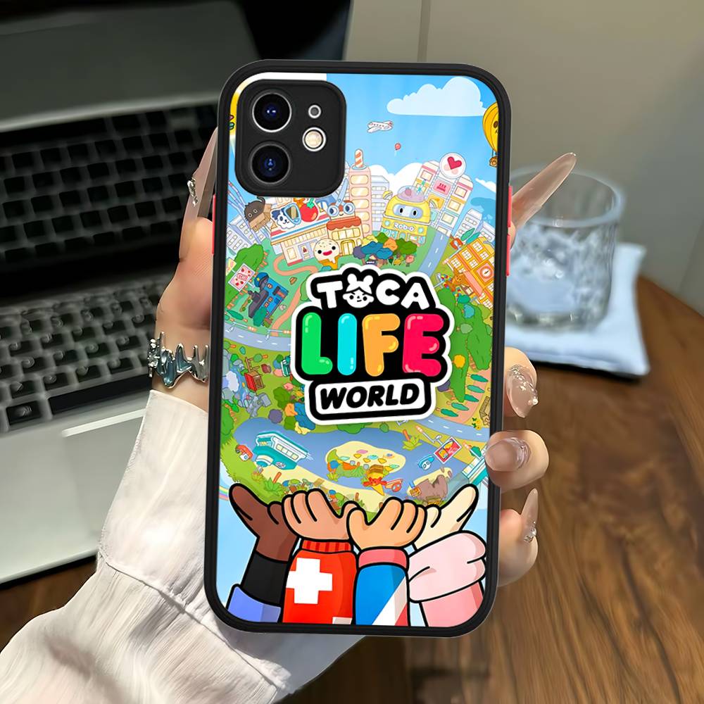 Toca Boca Toca Life World Phone Case For IPhone 16 15 14 13 12 11 Pro Max 7 8 6 6s Plus Matte Cover