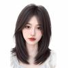 Synthetic Head Top Fake Hair Piece Hair Toppers Wigs with Bangs  Cover White Hair & Hairline