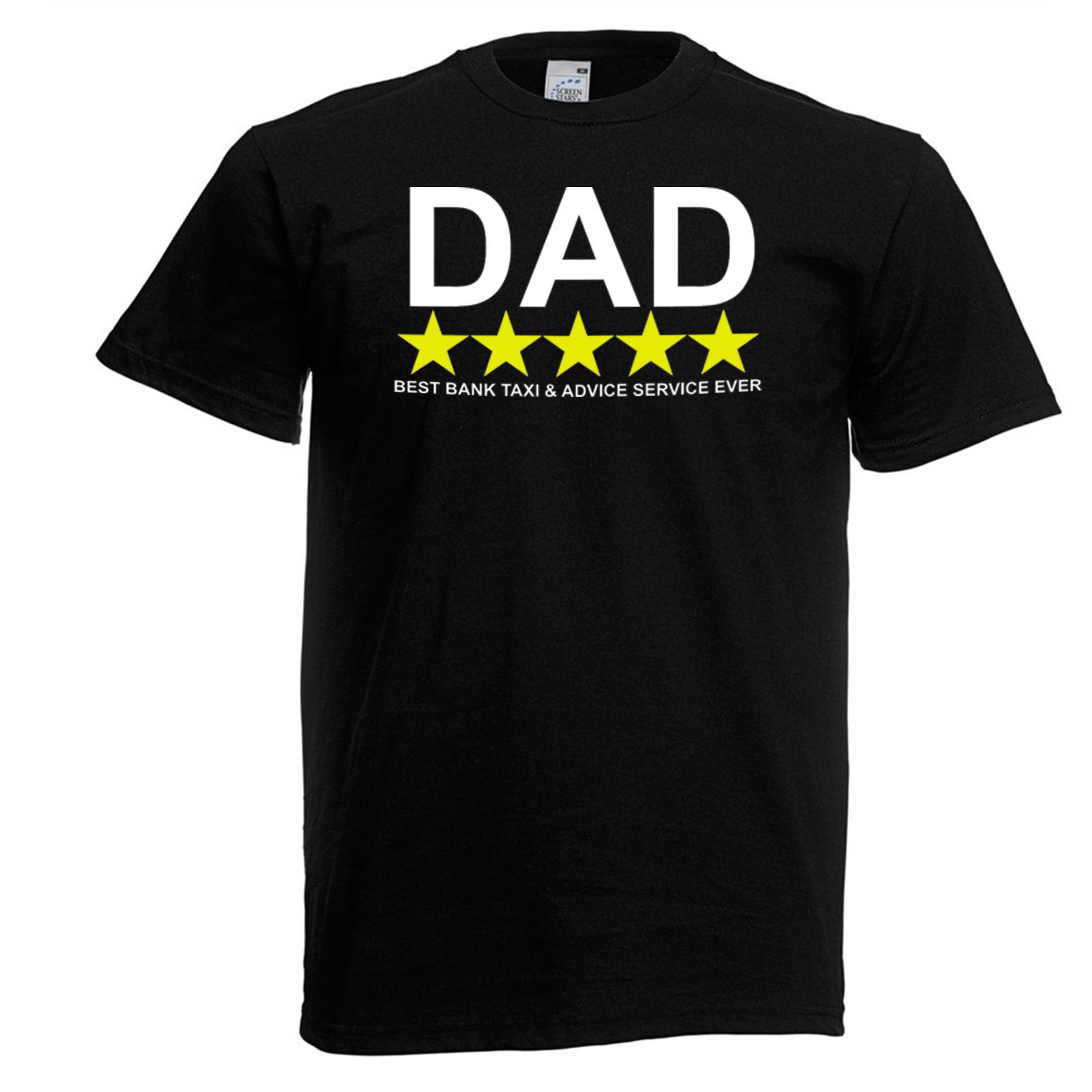Adults 5 Star Dad Review Funny Fathers Day Joke Rating Black Unisex TShirt 2XL