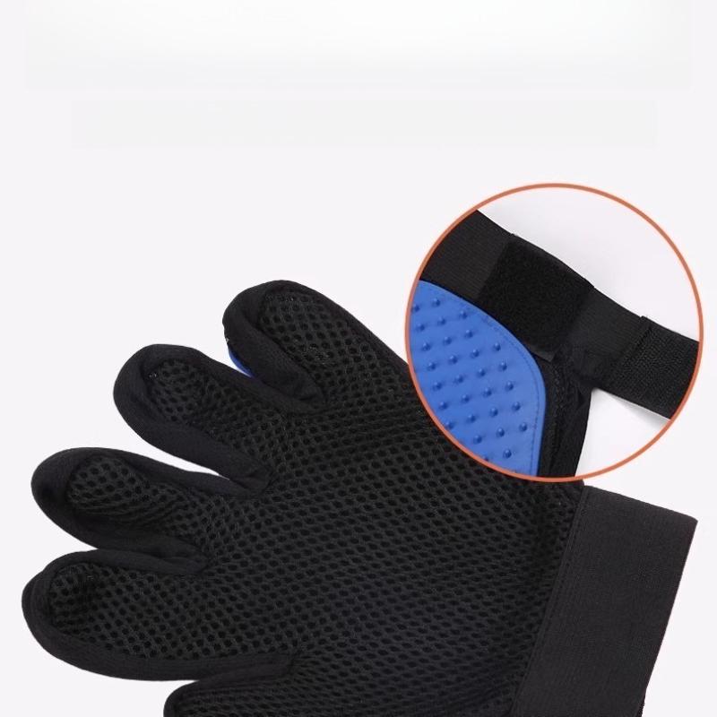 Silicone Pet Grooming Gloves Animal Hair Comb Massage Bath Cleaner Pet Supplies Suitable for Cats Dogs and Animals with Shedding Fur Pets Mittens