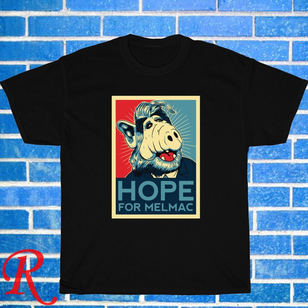 

New! Shirt ALF Hope for Melmac Logo Black Grey Size S-3XL Unisex T-Shirt L