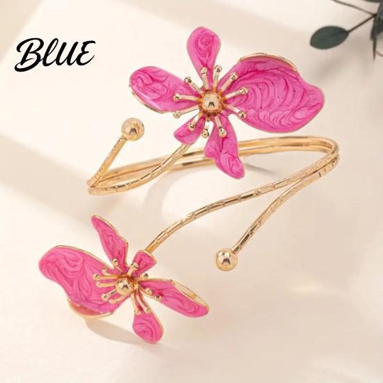 Feminine Armlet Bracelet Flower Arm Cuff Women Upper Adjustable Open