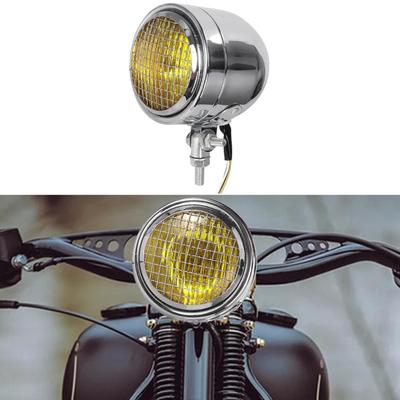 Motorcycle Headlight Assembly Dust Proof Alloy Shell Lamp Retro Motorcycle Headlamps For Bike Riding Night Driving Outdoor