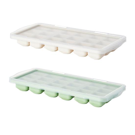 Ice Cube Mold with Lid And Storage Box Press-Release Ice Cube Tray for Freezer BPA-Free Odorless Food Grade Plastic Ice Maker for Home Party