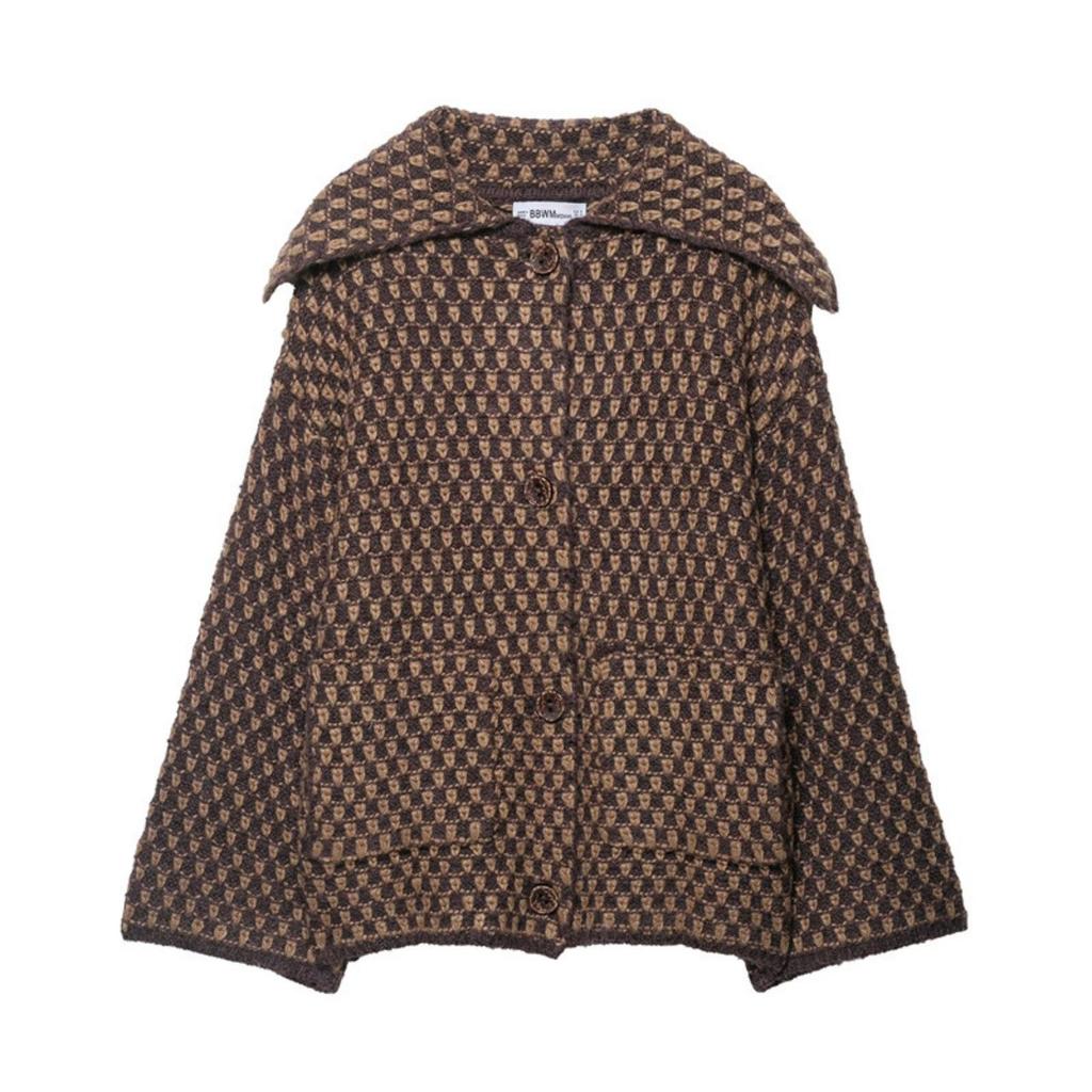 European American Style Women's Fashion Casual Loose Versatile Knit Cardigan Coat