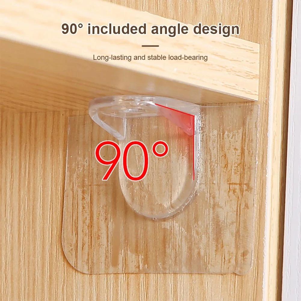 4Pcs/set Non-perforated Wardrobe Partitions Fixed and Used for Seamless Fixing of Partitions and Hooks Load-bearing Paste
