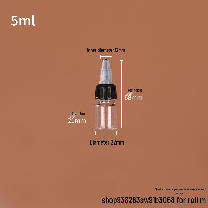 Transparent PET Squeeze Bottle with Pointed Cap - Available in 120ml, 200ml, 500ml for Lotion, Pigment, Ink, Refill or Dropper Use.